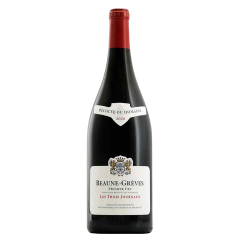 Wine bottle with a visible label on a white background