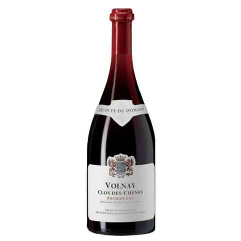 Chateau de Meursault Volnay Clos des Chenes Red Wine bottle with Volnay label on a white background