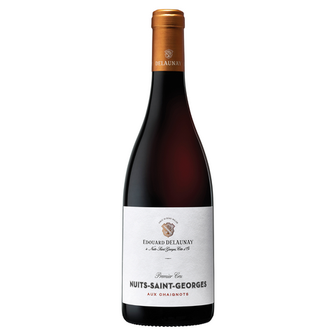 Bottle of Edouard Delaunay wine on a white background