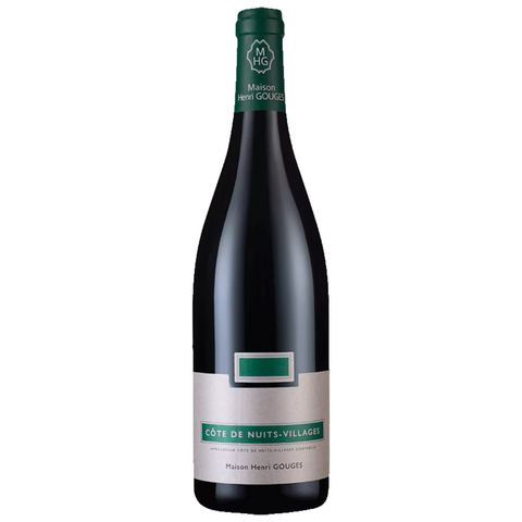 Wine bottle with a green and white label on a white background