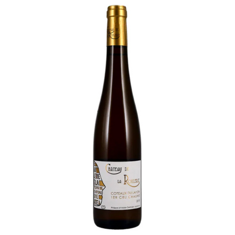 Wine bottle with gold foil cap on a white background