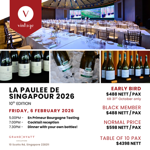 La Paulee de Singapour 2026 - 6 Feb at Grand Hyatt