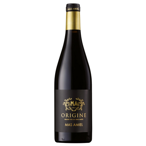 Wine bottle with 'Origine' label on a white background