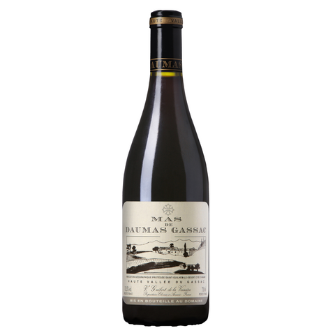 Wine bottle with a label on a white background
