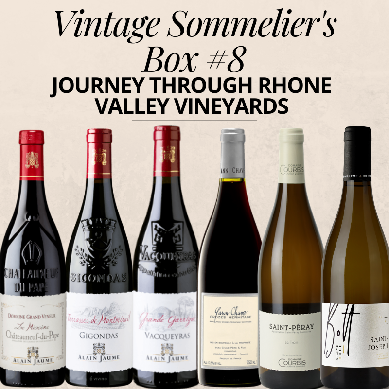 Vintage Sommelier's Box #8 : Journey through Rhone Valley vineyards