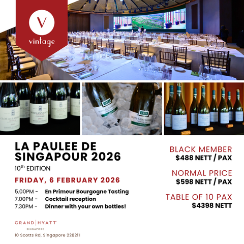 La Paulee de Singapour 2026 - 6 Feb at Grand Hyatt Singapore